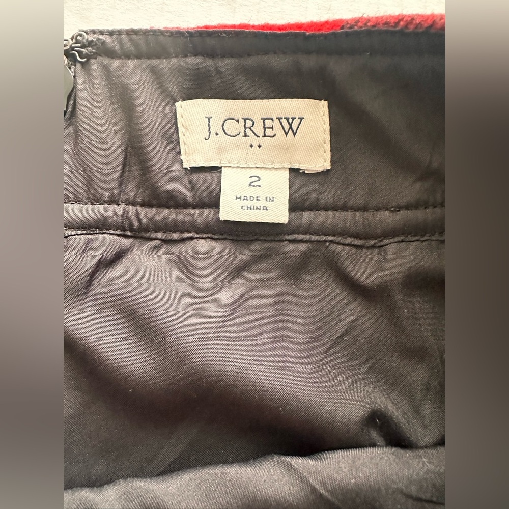 J.Crew Buffalo Check Wool Mini Skirt – Size 2 - Picture 6 of 7